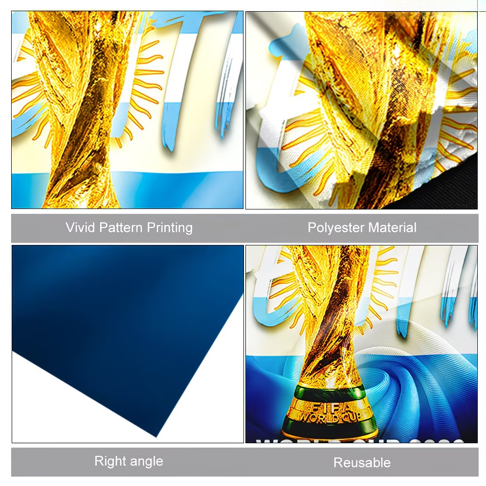 Argentina World Cup Flag Banner Fan Cape For Soccer Fans