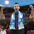 World Cup Accessory With Argentina Flag Double Sided Soccer Scarf