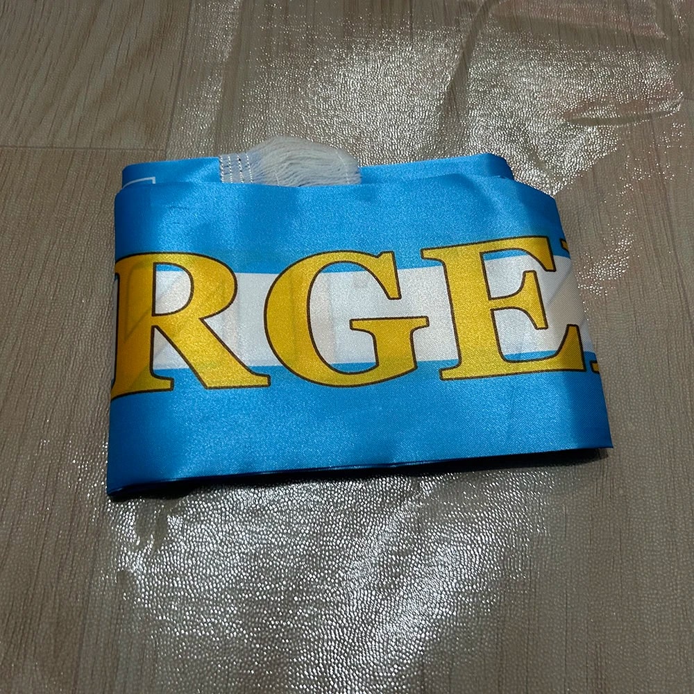 World Cup Accessory With Argentina Flag Double Sided Soccer Scarf