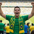 Brasilien WM-Flaggenschal mit Fransen für Fußballfans