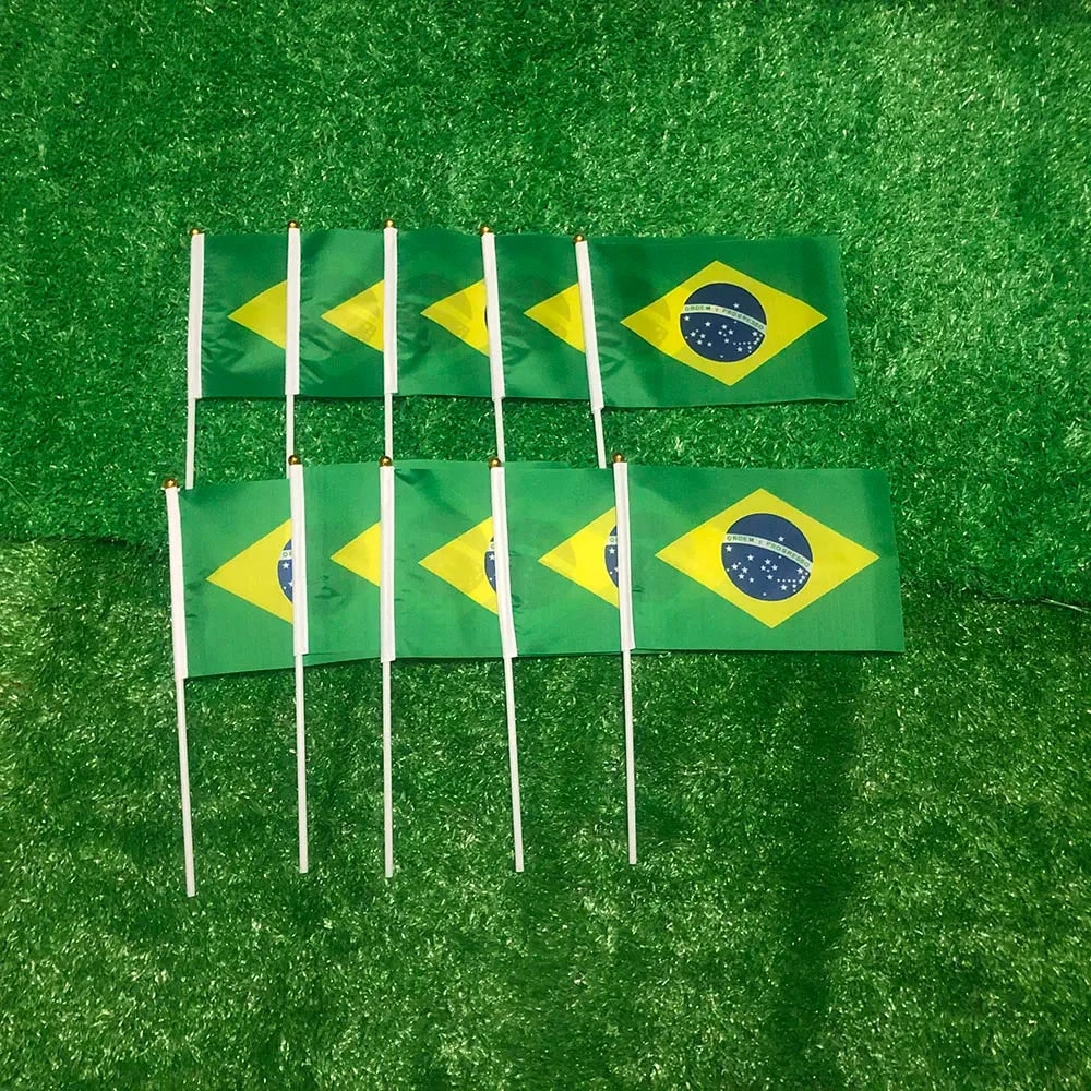Brazil World Cup Hand Wave Mini Flag For Party Celebrations