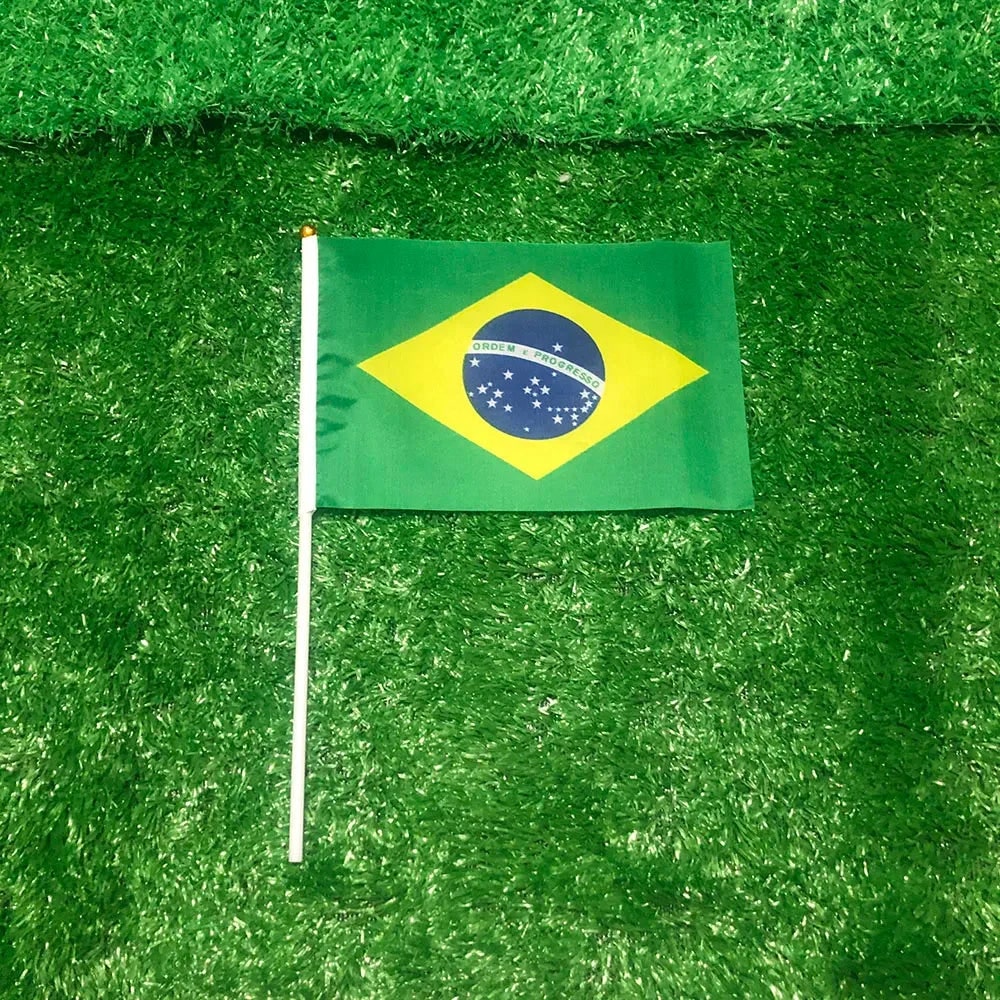 Brazil World Cup Hand Wave Mini Flag For Party Celebrations