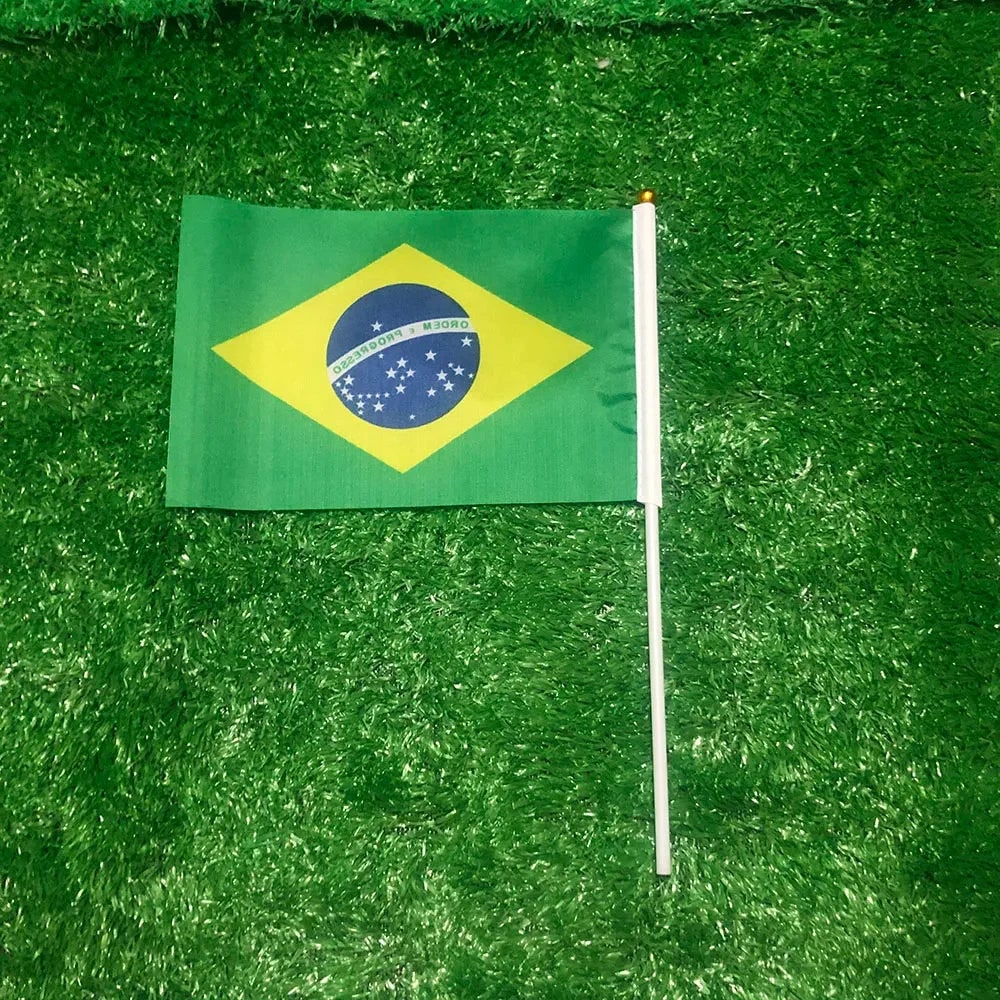 Brazil World Cup Hand Wave Mini Flag For Party Celebrations