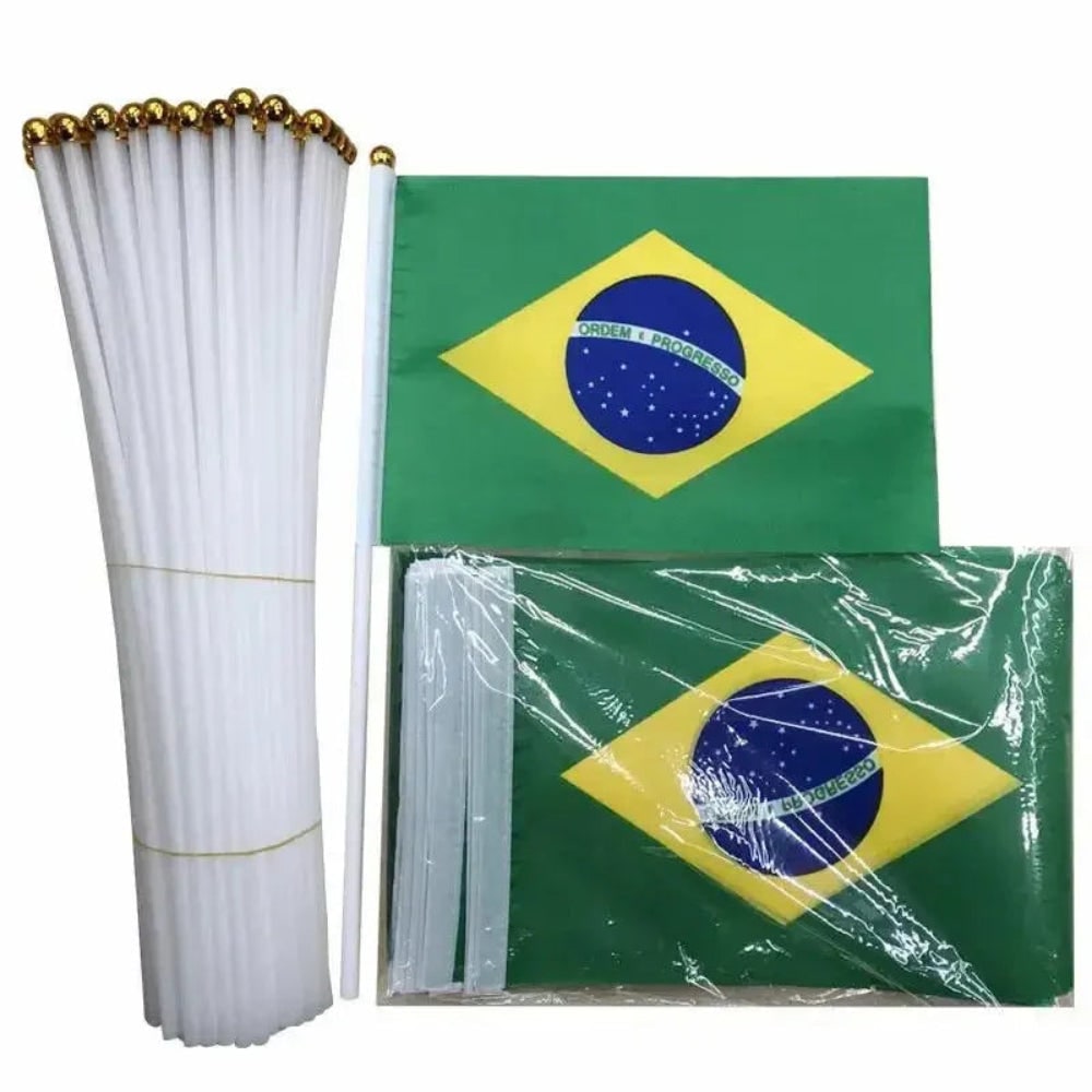Brazil World Cup Hand Wave Mini Flag For Party Celebrations