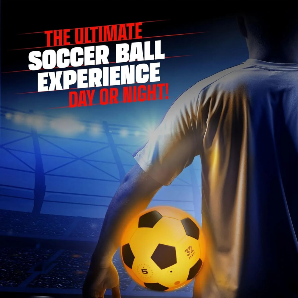 World Cup Glow LED Soccer Ball Size 5 For Nighttime Play