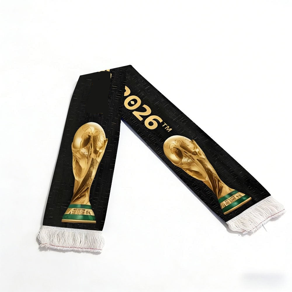 Verdensmesterskab i fodbold halstørklæde til fans med stribet frynse-stil stadiontilbehør