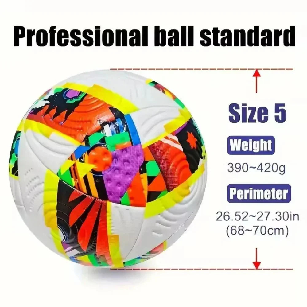 Vibrant PU Soccer Ball For Training And Outdoor Play, Size 5