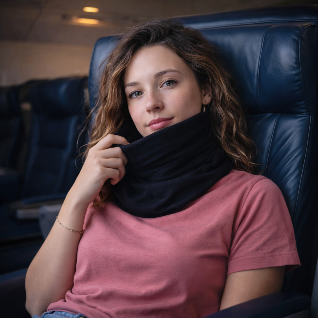 Travel Neck Pillow With Upright Support For Easy Journeys