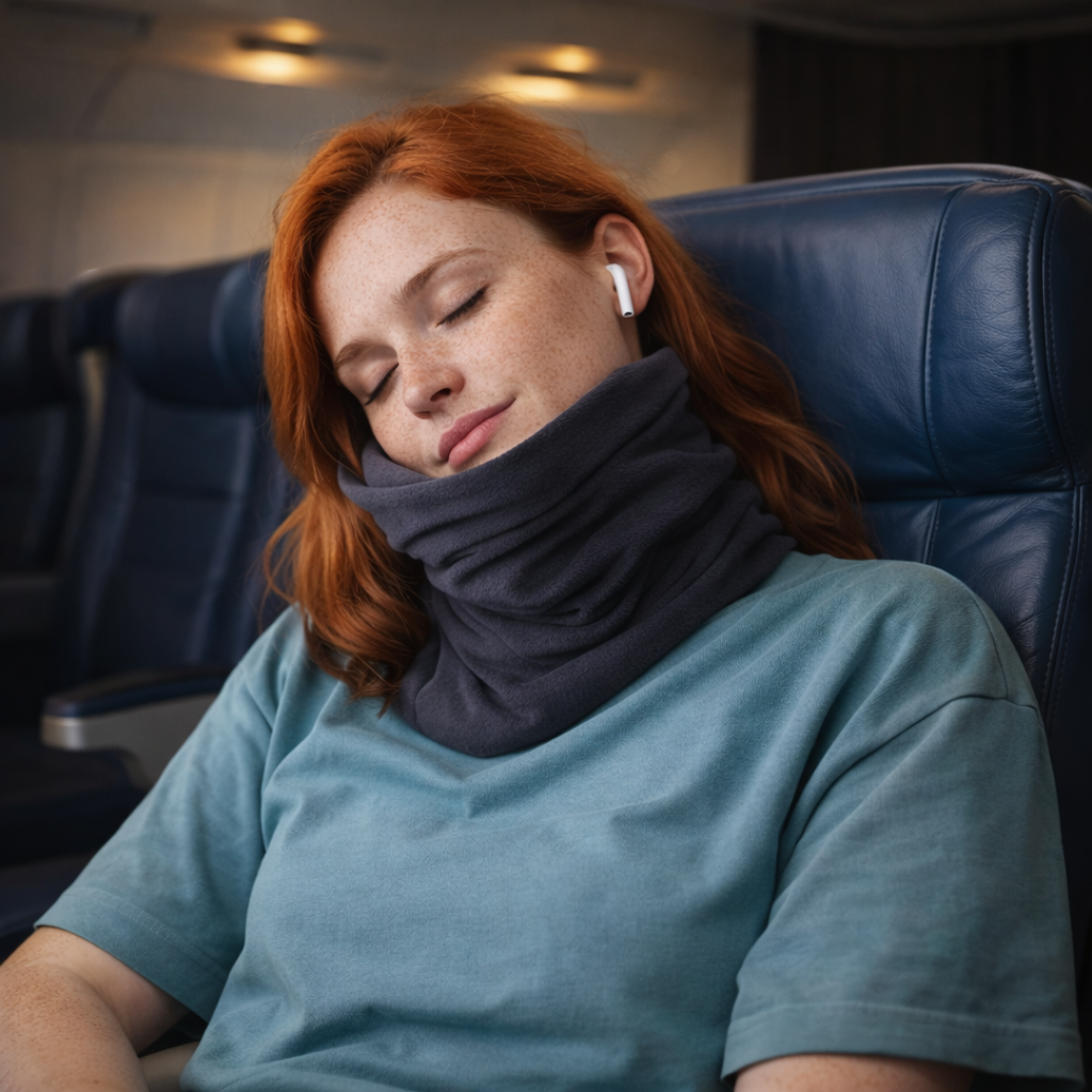 Travel Neck Pillow With Upright Support For Easy Journeys