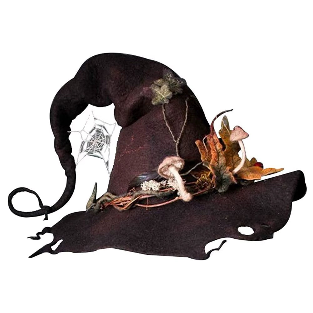 Moonspire handgefertigter Hexenhut für Halloween-Partys
